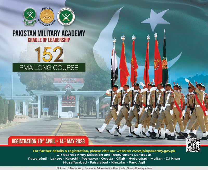 Join Pak Army PMA Long Course 152 Online Registration 2023