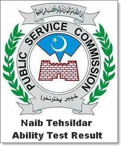 KPPSC Naib Tehsildar Ability Test Result 2023 www.kppsc.gov.pk