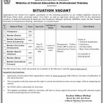 Ministry Of Federal Education and Professional Training Jobs 2023 Online Apply