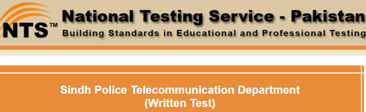 Sindh Police Telecommunication Department NTS written Test Result 2023