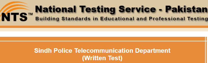 Sindh Police Telecommunication Department NTS written Test Result 2024